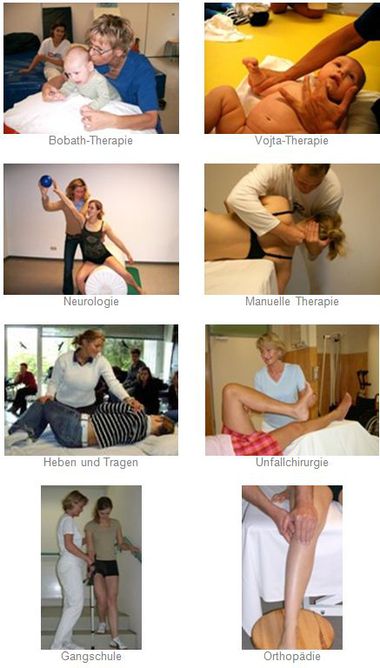 Impressionen praktische Ausbildung Physiotherapie